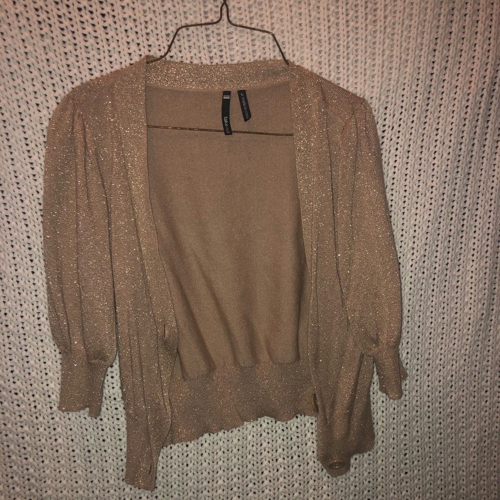 Short Champagne cardigan